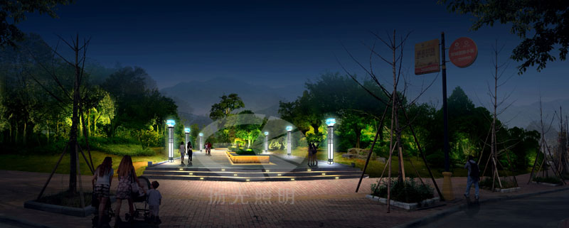 城市公園戶外照明工程設(shè)計(jì)效果圖