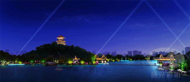 園林夜景燈光照明設(shè)計(jì)效果圖一