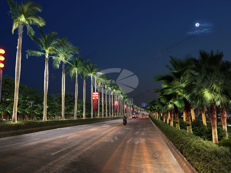 城市道路夜景燈光設(shè)計(jì)效果圖二