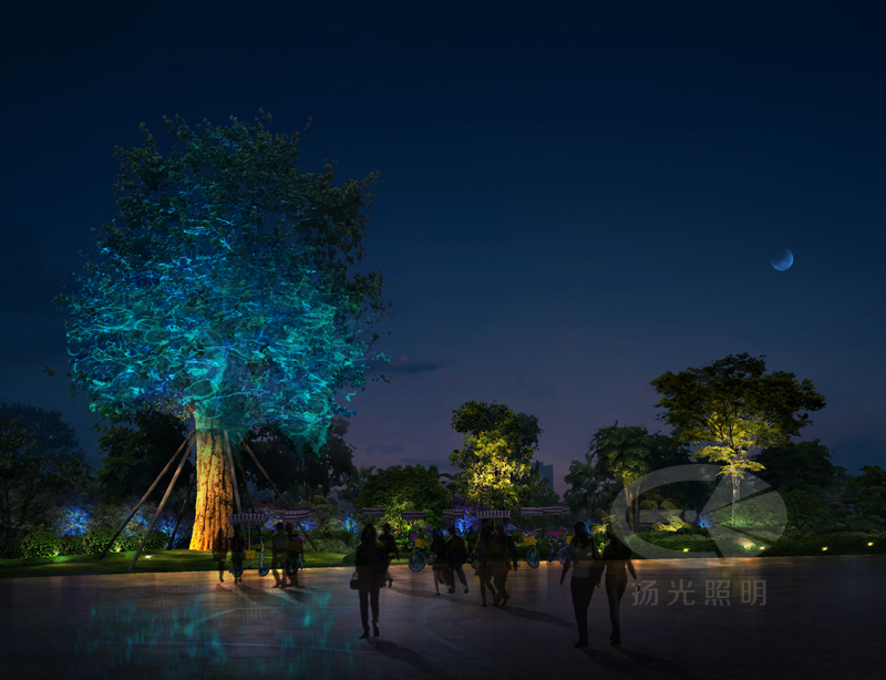 公園夜景亮化設(shè)計(jì)效果圖